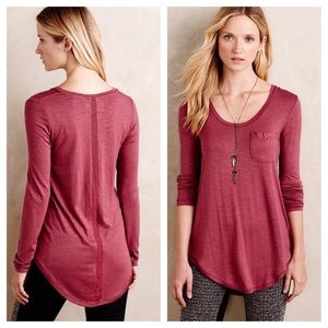 Anthropologie Pure + Good Slubbed Baseball tee